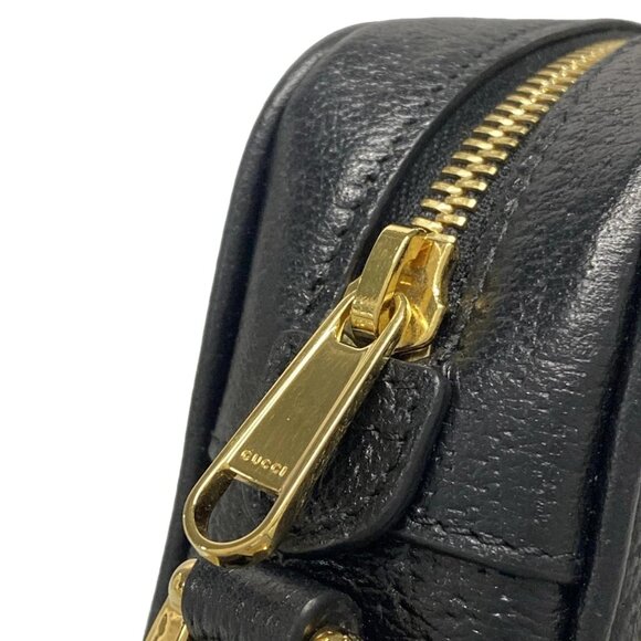 GUCCI Shelly (Web) Black Green Red Leather Shoulder Bag bran854-100325 - Picture 6 of 16